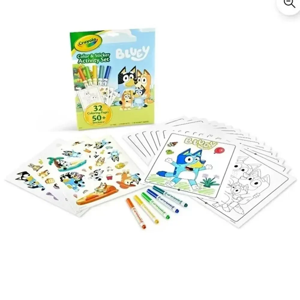 Crayola Bluey Color & Sticker Activity Set, Markers,Build Me SpongBob Mine craft